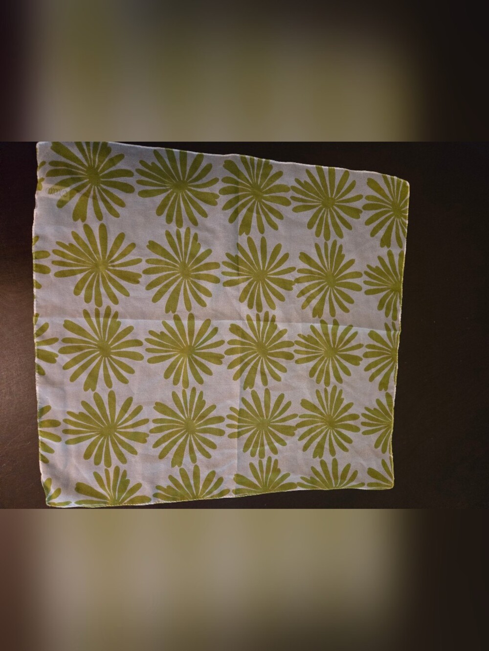 XOXO Lime Green Daisy Print Fabric
